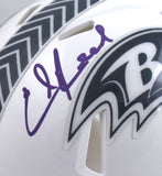 Ed Reed Signed Baltimore Ravens Salute Speed Mini Helmet - Beckett W Hologram