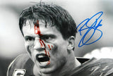 Brian Cushing Autographed 8x10 B&W Bloody Face w/Blue Photo- JSA W Authentic