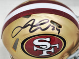 FRED WARNER AUTOGRAPHED 49ERS GOLD SPEED MINI HELMET BECKETT WITNESS 223761