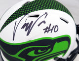 UCHENNA NWOSU AUTOGRAPHED SEAHAWKS LUNAR ECLIPSE WHITE MINI HELMET MCS 211038