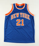 Charlie Ward Signed New York Knicks Jersey Inscribed "Go Knicks!" (Beckett) FSU