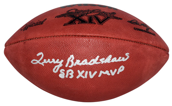 TERRY BRADSHAW SIGNED PITTSBURGH STEELERS SUPER BOWL XIV FOOTBALL W/ SB XIV MVP