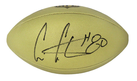 Cris Carter Signed Wilson Duke Gold Metallic NFL Full Size Replica Football - SS