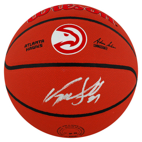 Dominique Wilkins Signed Wilson Hawks Team Logo NBA Basketball - (SCHWARTZ COA)