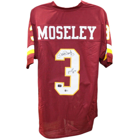 Mark Mosley Autographed/Signed Pro Style Red XL Jersey Beckett 48425