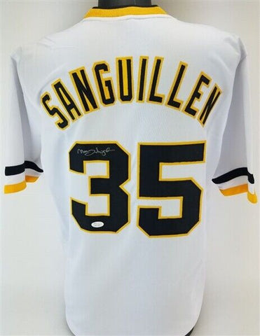 Manny Sanguillen Signed Pittsburgh Pirates Jersey (JSA COA) 2xWorld Series Champ