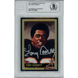 Tony Dorsett Signed 1991 Heisman Collection 42 Slabbed Trading Card BAS 45896