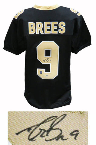 Drew Brees NEW ORLEANS SAINTS Signed Black Custom Football Jersey - BECKETT COA