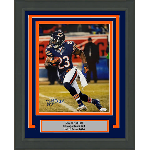 Framed Autographed/Signed Devin Hester Chicago Bears 11x14 Photo JSA COA #4