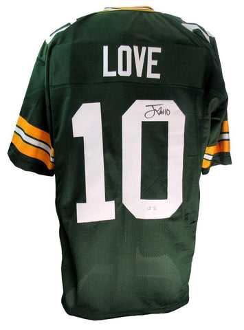 Jordan Love Signed/Auto Green Custom Football Jersey Packers Beckett 190497