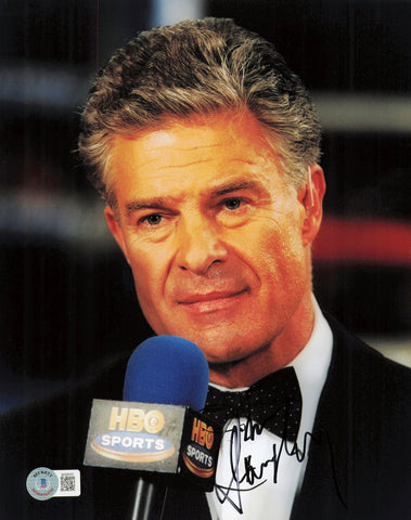 Jim Lampley Autographed Signed 8x10 Photo Announcer Beckett BAS QR #BH29151