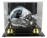 Panthers Ja'Tavion Sanders Signed Speed Mini Helmet W/ Case BAS Witnessed