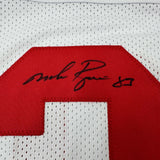 Autographed/Signed Mike Rozier Nebraska White College Football Jersey JSA COA