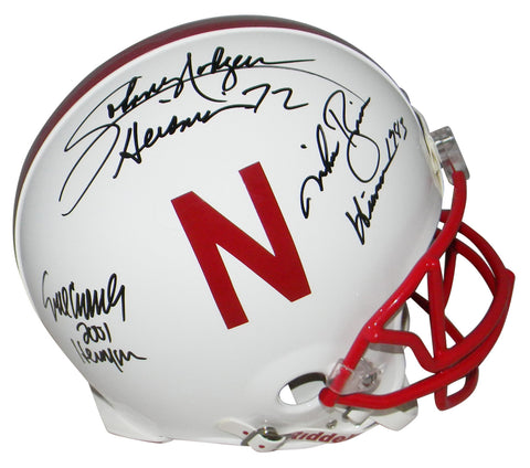 ERIC CROUCH MIKE ROZIER JOHNNY RODGERS SIGNED NEBRASKA HEISMANS PROLINE HELMET