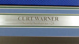 SEAHAWKS CURT WARNER AUTOGRAPHED FRAMED BLUE JERSEY "ROH 94" MCS HOLO 177851