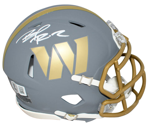 BRIAN ROBINSON JR SIGNED WASHINGTON COMMANDERS SLATE SPEED MINI HELMET BECKETT