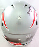 Randy Moss Autographed New England Patriots F/S Speed Authentic Helmet w/ Insc *