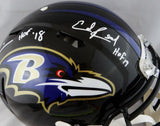 Ed Reed Ray Lewis Signed Ravens F/S Speed Authentic Helmet w/ HOF- Beckett Auth