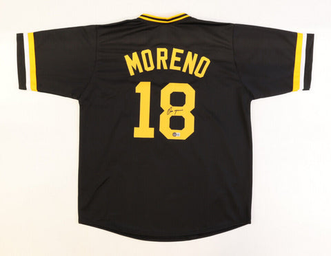 Omar Moreno Signed Pittsburgh Pirates Jersey (Beckett) 1979 World Series Champ