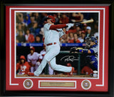 Rhys Hoskins Signed Framed Philadelphia Phillies 16x20 Home Run Photo JSA ITP