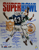 1969 New York Jets Signed Super Bowl III 16x20 Photo 24 Sigs Namath FAN 34009