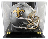 Saints Alvin Kamara Signed Flash Full Size Speed Rep Helmet W/ Case BAS Witness