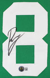 Kristaps Porzingis Authentic Signed Green Pro Style Jersey BAS Witnessed