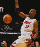 Alonzo Mourning Signed Miami Heat 16x20 Dunk Photo - Beckett W Hologram *Silver