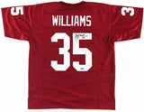 Aeneas Williams Autographed/Signed Arizona Red Custom Jersey - "HOF 2014"