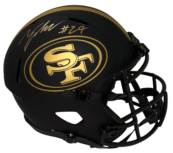 TALANOA HUFANGA AUTOGRAPHED SAN FRANCISCO 49ERS ECLIPSE FULL SIZE HELMET BECKETT