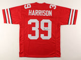 Malik Harrison Signed Ohio State Buckeyes Red Jersey (TSE COA) Ravens Linebacker