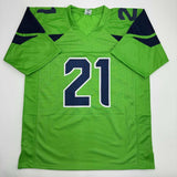 Autographed/Signed Devon Witherspoon Seattle Green Football Jersey JSA COA