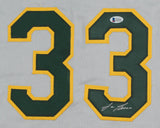 Jose Canseco Signed Athletics Jersey (Beckett COA) 2xWorld Series Champion