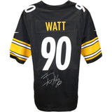 TJ Watt Autographed Pittsburgh Steelers Black Nike Game XL Jersey Beckett 48616