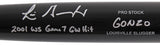 D-Backs Luis Gonzalez "2x Insc" Signed Black Louisville Slugger Bat BAS Witness