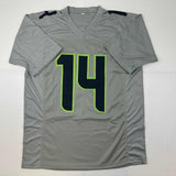 Autographed/Signed DK D.K. Metcalf Seattle Grey Football Jersey JSA COA