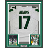 Framed Autographed/Signed Davante Adams 35x39 New York White Jersey Beckett COA