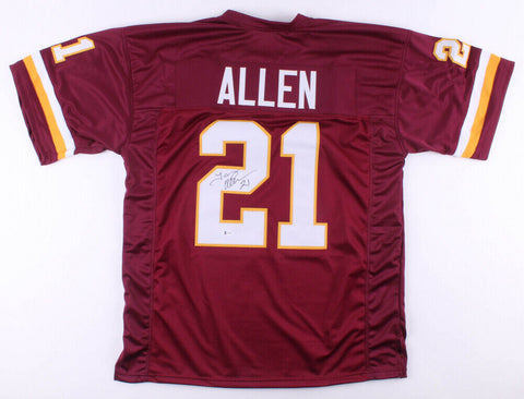 Terry Allen Signed Redskins Jersey (Beckett COA) 8614 Career Rushing Yards-79 TD