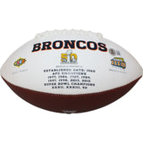 Champ Bailey Autographed/Signed Denver Broncos White Logo Football Beckett 48645