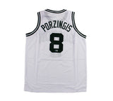 Kristaps Porzingis Signed Boston Custom White Jersey