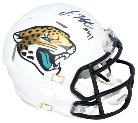 JOSH HINES-ALLEN AUTOGRAPHED JACKSONVILLE JAGUARS WHITE SPEED MINI HELMET JSA