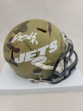 DAVANTE ADAMS SIGNED NEW YORK JETS CAMO SPEED MINI HELMET BECKETT QR