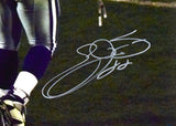 Emmitt Smith Autographed Cowboys 16x20 Holding Football Photo- Beckett W Holo