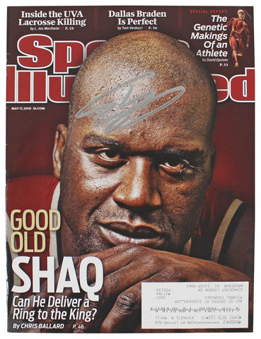 Cavaliers Shaquille O'Neal Signed 2010 Sports Illustrated Magazine BAS Witnessed