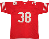 SAN FRANCISCO 49ERS DEOMMODORE LENOIR AUTOGRAPHED RED JERSEY BECKETT QR 234555