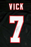 Michael Vick Autographed Black Pro Style Jersey - JSA W Auth *7