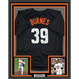 Framed Autographed/Signed Corbin Burnes 35x39 Black City Connect Jersey BAS COA