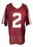 Johnny Manziel Texas A&M Signed College Football Jersey w/ 3 Insc 2 BAS ITP