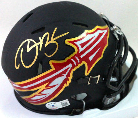 Derrick Brooks Autographed Florida State Amp Speed Mini Helmet- Beckett W *Gold