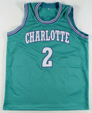 Larry Johnson Signed Charlotte Hornets Jersey (Tri-Star Holo) #1 Overall Pk 1991